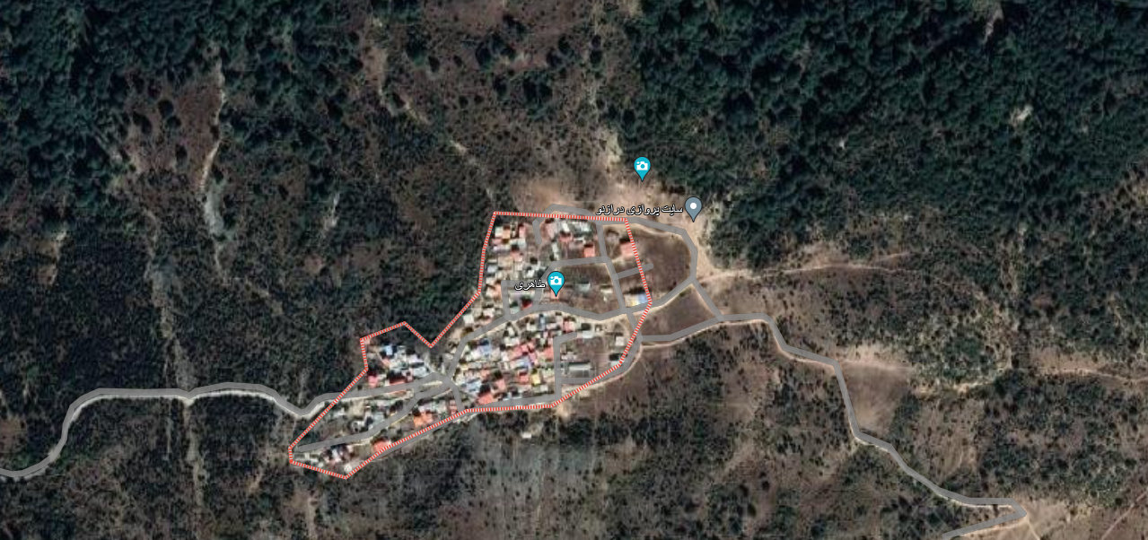 نقشه دسترسی روستای درازنو 778541112545