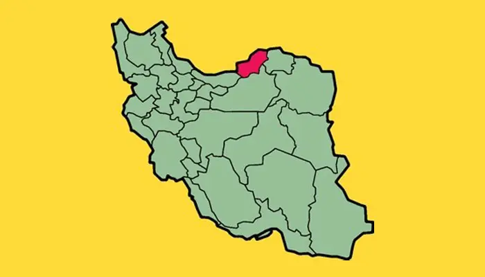 گلستان روی نقشه ایران 25692614