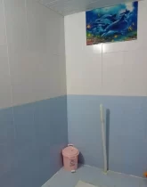 کاشی سفید آبی سرویس بهداشتی آپارتمان در علی آباد
